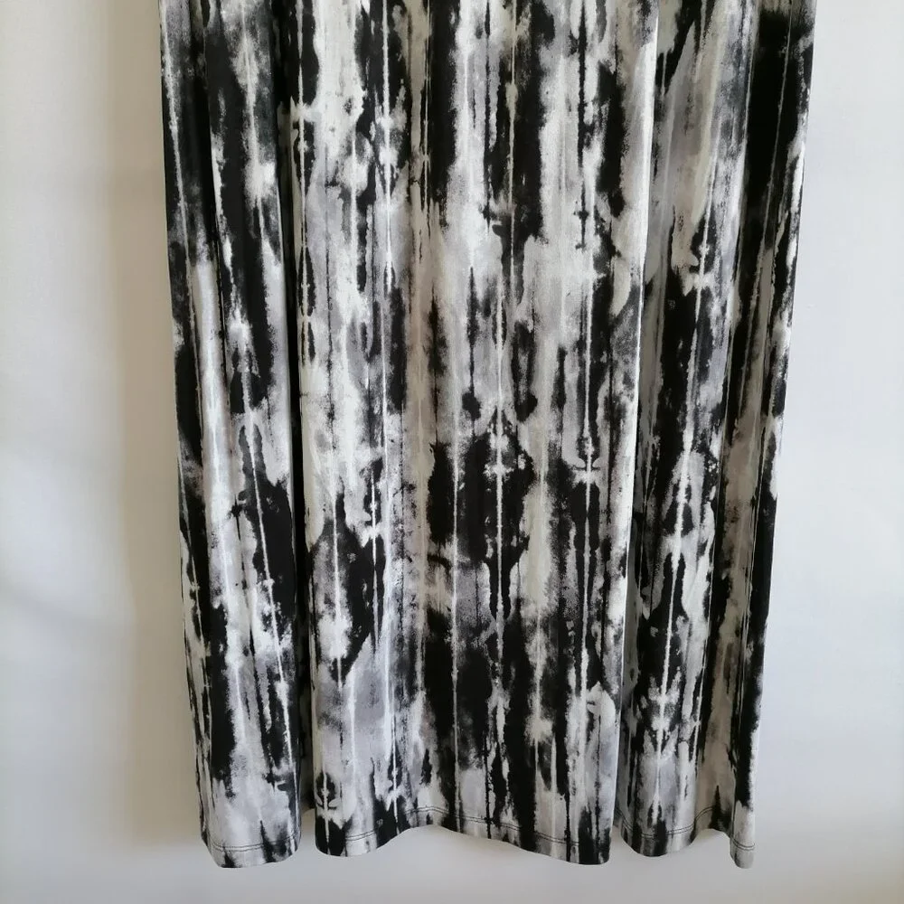 NWT Cynthia Rowley Womens Black Tie Dye Witchy Neutral Y2K Maxi Skirts Size 1X - Picture 3 of 8
